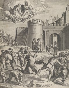聖ステパノの殉教、1576 年。 作： Cornelis Cort