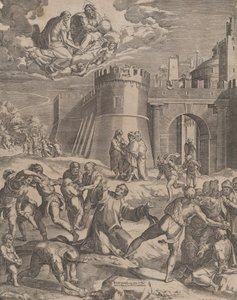聖ステパノの殉教、1576 年。 作： Cornelis Cort
