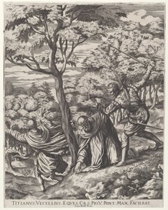聖ペテロ殉教者の暗殺 作： Cornelis Cort, after Titian