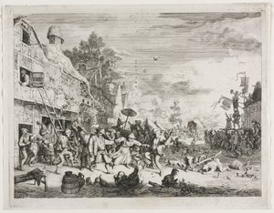 ヴィレッジフェテ。 作： Cornelis Dusart