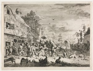 村のごちそう。 作： Cornelis Dusart
