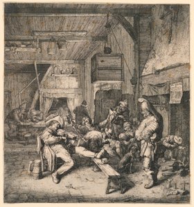 宿屋に座るバイオリニスト 作： Cornelis Dusart