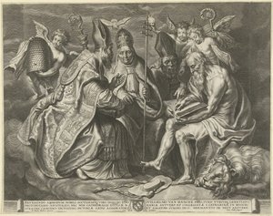 四人の教父 作： Cornelis Galle (I)