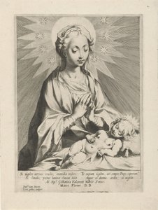 マリアは幼子キリストを崇拝する 作： Cornelis Galle (I)