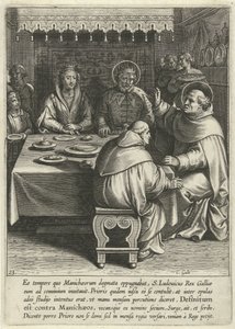 フランス国王ルイの宮廷でのトマス 聖トマス・アクィナスの生涯（シリーズタイトル） 作： Cornelis Galle (I)