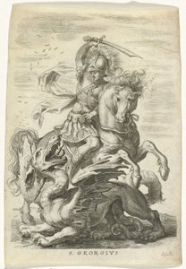 H.ジョージはドラゴンと戦う 作： Cornelis Galle (II)