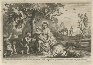 聖母マリアと洗礼者ヨハネ 作： Cornelis Galle (II)