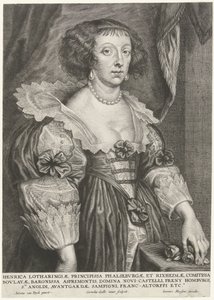 ロレーヌのアンリエットの肖像 作： Cornelis Galle (II)