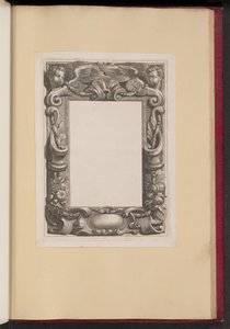 2 つの Putti とフルーツのボーダー イラスト 作： Cornelis Galle I