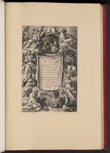 Heribert Rosweyde の "Life of the Fathers" のタイトル ページ 作： Cornelis Galle I after Sir Peter Paul Rubens