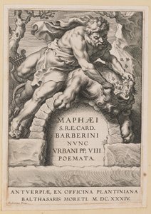 マフェオ バーバリアン、詩のタイトル ページ 作： Cornelis Galle I after Sir Peter Paul Rubens
