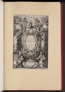 R.P.のタイトルページ ジェイムズ・ティリーニの「旧約聖書と新約聖書の解説」 作： Cornelis Galle I after Sir Peter Paul Rubens