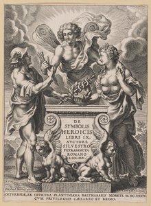 シルベスター・ピエトラサンタのタイトルページ、ヒロイック・シンボルについて 作： Cornelis Galle I after Sir Peter Paul Rubens