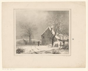 雪景色の家 作： Cornelis Gerrit Verburgh