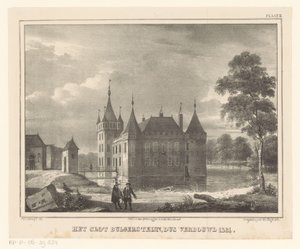 バルガーステイン城 Bulgersteijn 城、1261 年再建 (オブジェクトのタイトル) 作： Cornelis Gerrit Verburgh