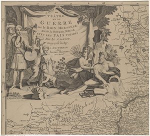 ブリュッセルの東と南の地域とナミュール郡の地図 (葉の左上) Carte de la Meuse ou Téâtre de la Guerre sur le Rhein, Moessele, Mayn, le Necker, Meuse avec les pais voisins (オブジェクトのタイトル)