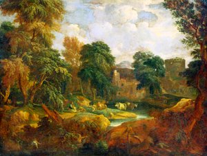 フランダースの風景、17世紀または18世紀初頭 作： Cornelis Huysmans