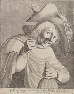 グラスを持つ男 作： Cornelis I Danckerts