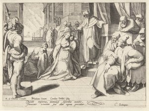 アハシュエロスの前のエステル 作： Cornelis Jacobsz. Drebbel