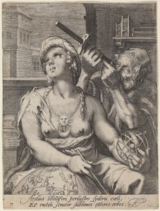 天文学 作： Cornelis Jacobsz Drebbel, after Hendrik Goltzius