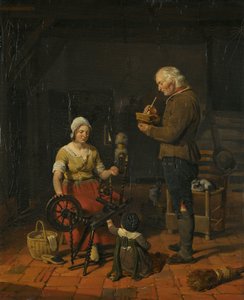 コテージの農民家族 作： Cornelis Kruseman