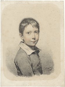 若い男としてのGerardus Arnoldus Nicolaus Allebéの肖像 作： Cornelis Kruseman