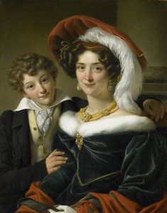 ルドルフィナウィルヘルミナエリザベスデスターラー（1798〜1873年）、ヨハネスヴァンデンボッシュ伯爵の2番目の妻、息子のリチャードリーウェンハート（1829年）