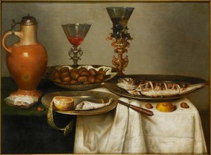 朝食、1638年。 作： Cornelis Mahu