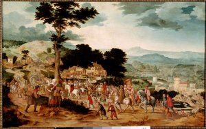 カルバリーの道 コーネリス・マシス（1508-1580）の絵画 16世紀 プラハ、ナショナル・ギャラリー 作： Cornelis Massys