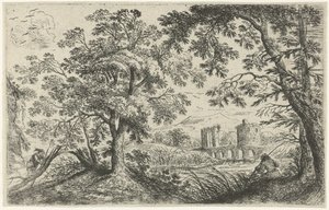 漁師のいる風景 作： Cornelis Matthieu