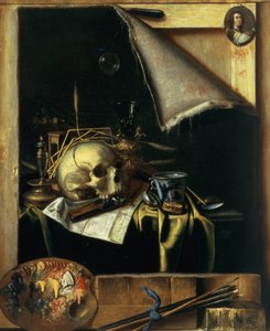 ヴァニタス（静物-だまし絵） 1664年 （油彩・カンヴァス） 作： Cornelis Norbertus Gijsbrechts