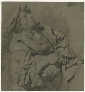 後ろにもたれかかるベレー帽の少年 作： Cornelis Pietersz. Bega