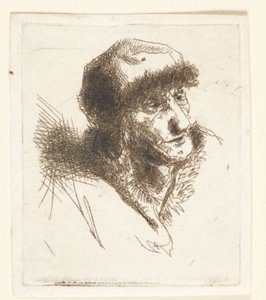 毛皮の帽子をかぶった老婆 作： Cornelis Pietersz Bega