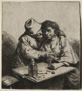 好色なカップル。 作： Cornelis Pietersz Bega