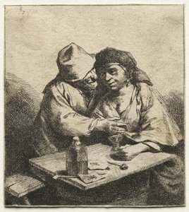 1600年代半ばの好色なカップル。 作： Cornelis Pietersz Bega