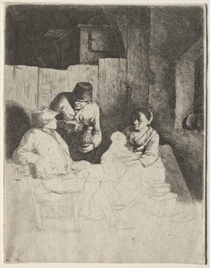 旅館に座る母 作： Cornelis Pietersz Bega