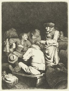 旅館の女将さんと会社さん 作： Cornelis Pietersz. Bega