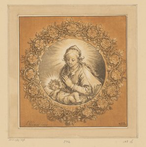 マリアとキリストの子 作： Cornelis Ploos van Amstel (signed by artist)