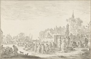 魚市場 作： Cornelis Ploos van Amstel (signed by artist)