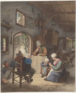 インテリアの新聞リーダー 作： Cornelis Ploos van Amstel