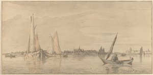 町のある川 作： Cornelis Ploos van Amstel