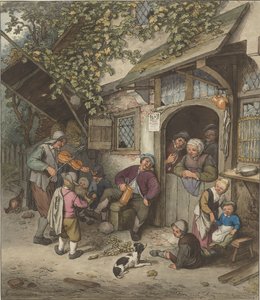 旅館の前のバイオリン弾き 作： Cornelis Ploos van Amstel