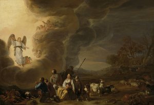 羊飼いへの告知 作： Cornelis Saftleven