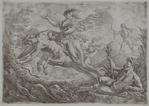 ネッススがヘラクレスの毒矢に打たれる 作： Cornelis Schut (I)
