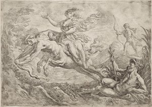 ネッススがヘラクレスの毒矢に打たれる 作： Cornelis Schut (I)