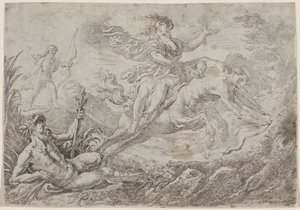 ネッススがヘラクレスの毒矢に打たれる 作： Cornelis Schut (I)