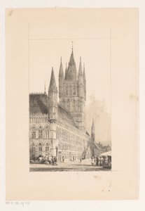 イープルの織物会館 13 世紀の市庁舎 作： Cornelis Springer