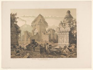 Tjandi Sewoe の遺跡 プランバナン遺跡。 チャンディ・セウォ。 レジデンス スラカルタ (オブジェクトのタイトル) 作： Cornelis Springer