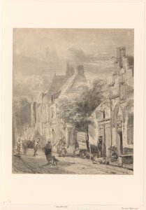 ハルダーウェイクのストリート ビュー 作： Cornelis Springer