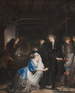 偽りの徳の発見：洗濯かごの中のフォルカートの発見、1739年